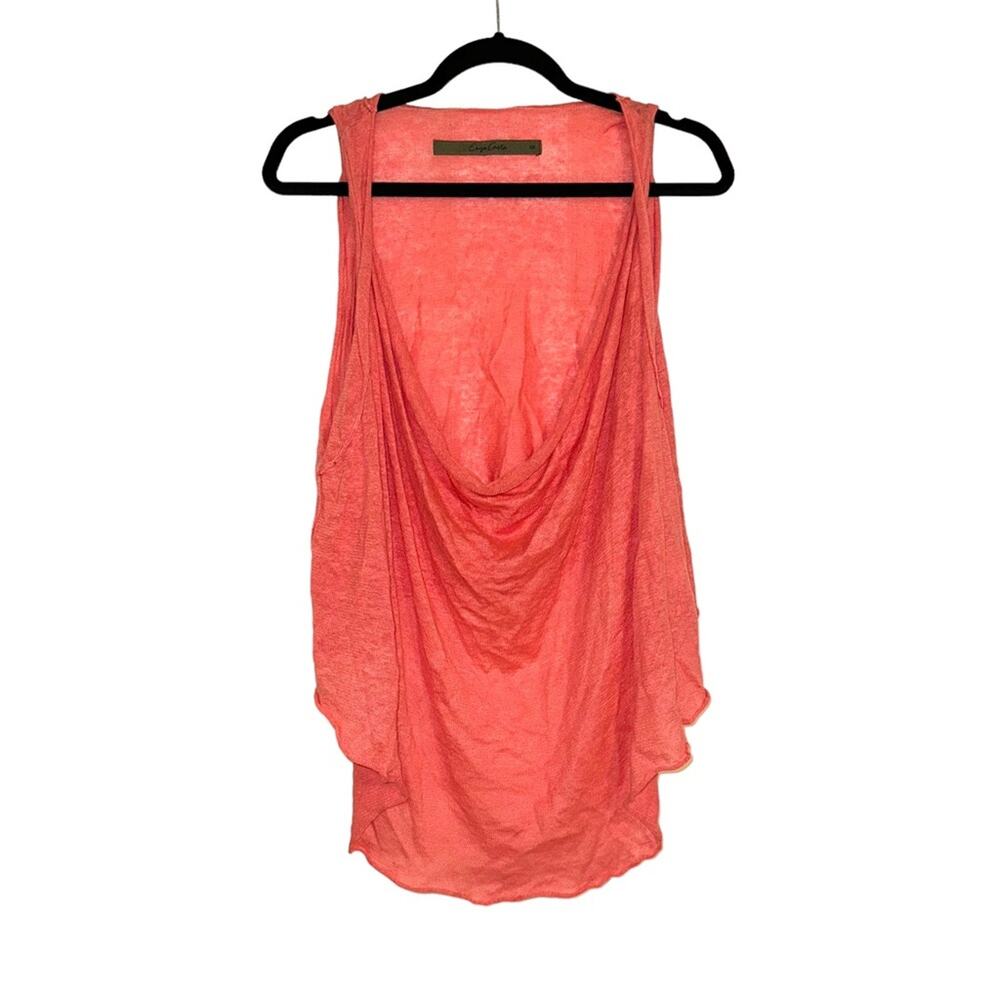 Enza Costa Linen Sleeveless Hi Low Top XS